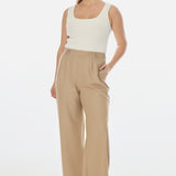 Pleat Front Pants - Camel