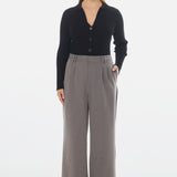 Pleat Front Pants - Charcoal