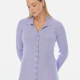 Buttoned Knit Dress - Lavender