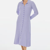 Buttoned Knit Dress - Lavender