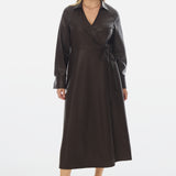 Wrap Midi Dress - Chocolate