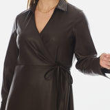 Wrap Midi Dress - Chocolate