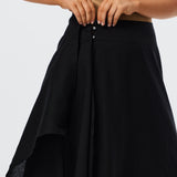 Wrap Midi Skirt - Black