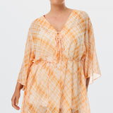 Coverup Dress - Tangerine Check