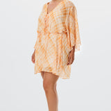 Coverup Dress - Tangerine Check