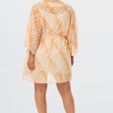 Coverup Dress - Tangerine Check