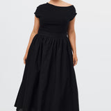 Maxi Linen Skirt - Black