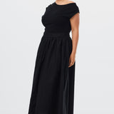 Maxi Linen Skirt - Black