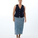 V Neck Vest - Navy