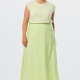 Wrap Midi Skirt - Lime