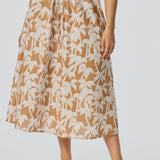 Gathered Maxi Skirt - Copper Palms