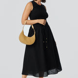 Gathered Maxi Skirt - Black
