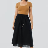 Gathered Maxi Skirt - Black