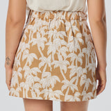 Pocket Mini Skirt - Copper Palms