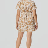 Pocket Shirt Mini Dress - Copper Palms