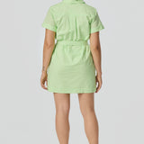 Pocket Shirt Mini Dress - Matcha