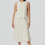 Adjustable Waist Vest - White/Black Spot (Pre Order)