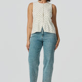 Adjustable Waist Vest - White/Black Spot (Pre Order)