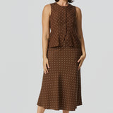 Adjustable Waist Vest - Walnut/White Spot (Pre Order)