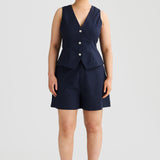 V Neck Vest - Navy