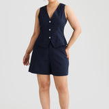 V Neck Vest - Navy