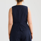 V Neck Vest - Navy