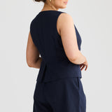 V Neck Vest - Navy