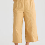 Elastic Straight Leg Pant - Tan