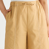 Elastic Straight Leg Pant - Tan