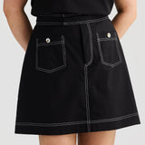 A-line Pocket Skirt - Black