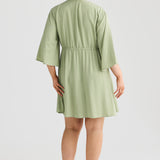 Long Sleeve Wrap Mini Dress - Seafoam