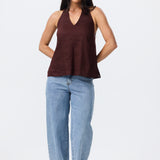 Halter Neck Top - Carob