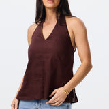 Halter Neck Top - Carob