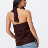 Halter Neck Top - Carob