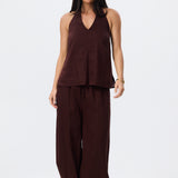 Harem Drawstring Pant - Carob