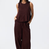 Harem Drawstring Pant - Carob