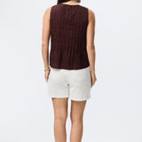 Sleeveless Pintuck Top - Carob