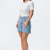 Fitted Ribbed T-Shirt - White