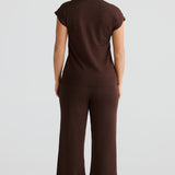 Knit Drawstring Pant - Chocolate