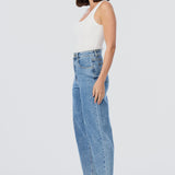Signature Barrel Leg Jeans - Mid Blue Wash