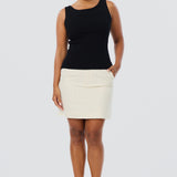 Sleeveless Boat Neck Knit Top - Black (Pre Order)