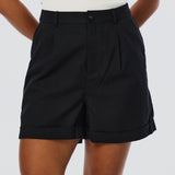 Cuffed Shorts - Black (Pre Order)