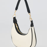 Crescent Shoulder Bag - Ecru/Black
