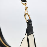 Crescent Shoulder Bag - Ecru/Black