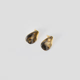 Resin Stone Earrings - Smoke