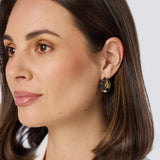 Resin Stone Earrings - Smoke