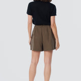 Adjustable Waist Shorts - Dark Olive