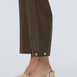 Adjustable Hem Pants - Dark Olive