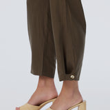 Adjustable Hem Pants - Dark Olive