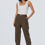 Adjustable Hem Pants - Dark Olive